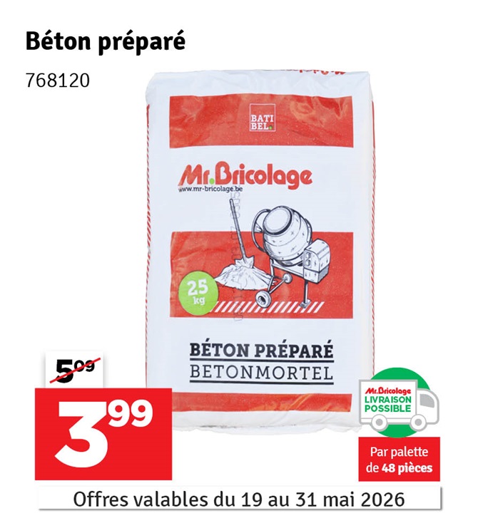 Béton préparé 25 kg MR.BRICOLAGE